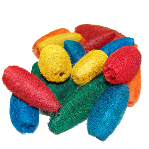 Assorted Loofah 3″- 6″ in size.