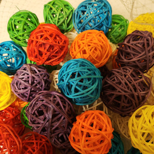 2" Multi Colored Vine Balls (10pk)