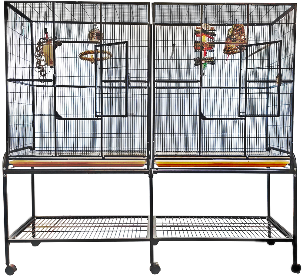Double Flight Cage with Divider