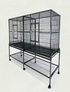 65X21" LARGE DOUBLE FLIGHT CAGE WITH DIVIDER