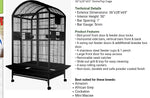 Load image into Gallery viewer, Dome Top Parrot Cage 36&quot;× 28&quot; x 65&quot;

