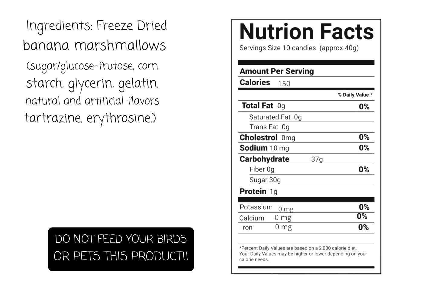 Freeze Dried Banana Marshmallows